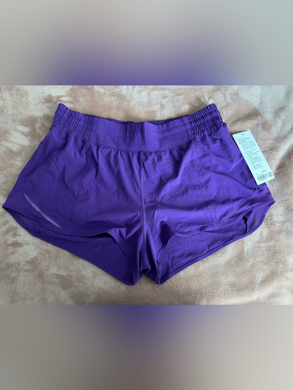 NWT Lululemon Hotty Hot High Rise 2.5” Lined Short, Purple, Size 14